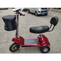 전동 자전거 전기 배달 미니 자동차, 36V, 투명 레드 더블 시트