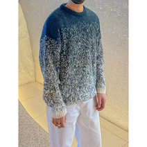 눈꽃 그라데이션 앙고라 커플 니트