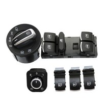 chrome auto headlight window switch for vw golf 6 tiguan passat b6 jetta 6 gti 5nd941431b 5nd959857, 6개