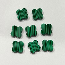 주얼리 실험실용 녹색 말라카이트 클로버 원석 네잎 스톤 두께 2mm 13mm 50 개