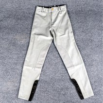 Canary카나리아-아동 및 여성 승마바지 풀패치, 12살(143-152cm), 멜란지그레이