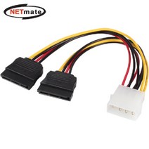 NETmate NMP-ST52 IDE 4핀 to SATA x 2 전원 케이블