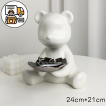 인테리어 동물 장식품 토끼 노루 곰돌이 북극곰, 화이트곰(대형)