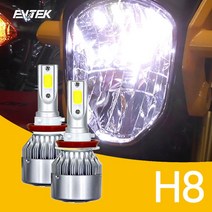 EVTEK 이브이텍 DC12V 오토바이 프리미엄 헤드라이트 LED전조등 H8