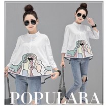 colorful gourd여성 린넨 반팔 셔츠 린넨 블라우스 티셔츠