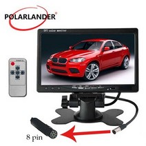 [해외] 7 인치 컬러 TFT LCD DC 12 V 자동차 모니터 후면보기 헤드 레스트 디스플레이 2 채널 비디오 입력 DVD VCD 반전 카메라, 상세내용표시