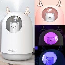 댕댕이 가습기 비염 캠핑용 간이 독서실 여행용, 화이트