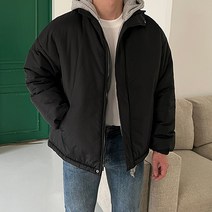 남자 모노드 패딩 점퍼 자켓 오버핏 숏 간절기 아우터 블루종 코디 빅사이즈 옷