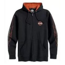 Harley Davidson 할리데이비슨 오토바이 후디, 블랙 레드, L
