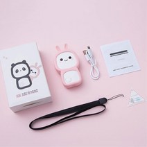 휴대용 목걸이형 유모차 공기청정기 음이온 선물 추천 차량용 캐릭터 유아, 판다