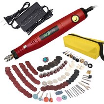 조각기 목공예 전동 조각칼 소형 그라인더 미니드릴 110V/220V 전기 드릴 조각 펜 홈 DIY 미니 기계 전동, 11 Red-275PCS_01 미국