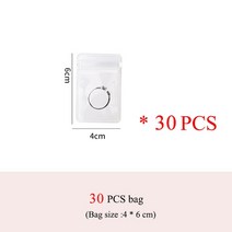 생활 보관함 50/30/10 PCS PVC 셀프 씰링 쥬얼리 가방 두꺼운 목걸이 팔찌 지 플락 백 링 스토리지 홀더 산, 한개옵션1, 02 30 PCS -S