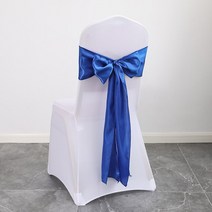 웨딩의자커버 리본 DIY 넥파티 호텔 연회 의자 장식 10/50/100 개/몫 새틴 새시 활 웨딩 매듭, [03] 100 개, [18] A16