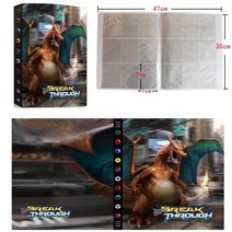 423PCS 게임 포케몬 카드 앨범 도서 만화 애니메이션 DIY 수집가로드 목록 홀더 용량 바인더 폴더 완구 어린이를위한, 423 grid 6