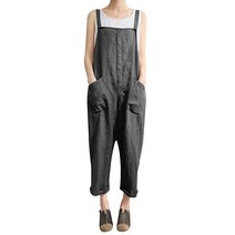 Gihuo 여성용 배기 루즈핏 면 안감 비브 오버롤 점프수트 Small [미국 직배송]