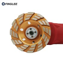 대리석연마기 Finglee 344.5567 인치 스톤 다이아몬드 컵 그라인더 광택 연마, 그. 125mm, 아버 22.23mm