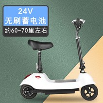 전동 성인용 킥보드 대리기사 전기 듀얼 앉아서타는 접이식 배터리 퀵보드, 24V, 8인치 화이트 디럭스 전동킥보드