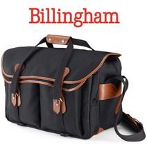 빌링햄 대형카메라 숄더백 555 Black Canvas Tan Leather (블랙탄), 단품없음