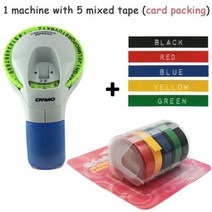 다이모 다이모라벨기 EQUITPER 1Machine + 5pcs /12MM 리본 Dymo 12965 수동 라벨 프린터 용 dymo 1610 154, 13 12965  3D-M-5PC