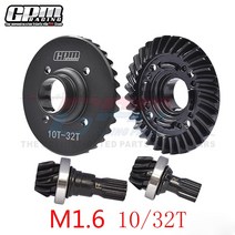GPM 업그레이드 경화 크롬 스틸 M1.6 10T 32T Diff 헬리컬 베벨 기어 Traxxas 1/5 X-Maxx XMAXX 6S 8S XRT, 한개옵션0