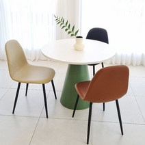 [체어아울렛] 벨르체어 철제 가죽 카페 인테리어 업소용 커피숍 디자인의자, 브라운