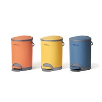 무소음 페달휴지통 종량제쓰레기통 5L 8L, 휴지통8.5L_블루