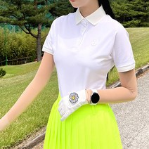 엠엠스포츠 여성 여름 G 가오리 골프 피케 골프 반팔티셔츠