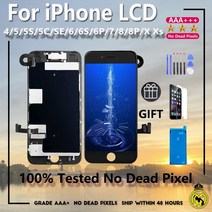 [해외] iPhone 4S 5 5S SE 6 7 8 Plus 디스플레이 용 AAA LCD 화면 iPhone X XR XS Max OLED 교체 데드 픽셀 터치 어셈블리 없음, 6PIus 블랙용
