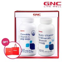 지엔씨 [GNC] 멀티비타민 앤 미네랄+츄어블비타민C 90 세트