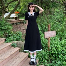 통통한 소녀를 위한 대형 사이즈 의류 여름 꽉 허리 슬리밍 작은 검은 드레스 달콤하고 우아한 드레스 부드러운 스타일 우유 달콤한 롱