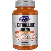 나우 푸드 스포츠 보충제 L-시트룰린 1200mg Now L citrulline 1200mg 120타블렛, 120정, 1개
