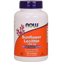 NOW Supplements 해바라기 레시틴 1200mg 소프트젤 100개