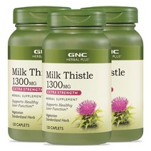 GNC Milk Thistle 1300MG 120 Caplets 밀크시슬 120정 3병