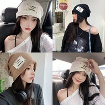 여자 얇은 비니 빈티지비니 가을 봄 비니