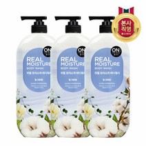 온더바디 리얼모이스처 웜코튼바디워시900ml x 3개