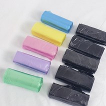 뽑아쓰는 PE비닐 롤팩 150매 비닐봉투 5롤, 블랙