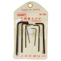 에이트 L렌치세트 마이크로 M-7M 0.71-3MM 7P, 1개