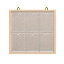 제이에스칠판 아크릴 포켓 A4 게시판 2열6구 840x770mm, 베이지색, 메이플