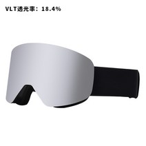 스키장고글 스노우보드고글 이중 렌즈 김서림 관리 스키 스노우 보드 고글 등산 안경 마그네틱 UV, 01 Black-Silver flake