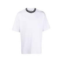 아크네스튜디오 22SS 넥 로고 오버핏 반팔 BL0221 000 183 화이트 공용 티셔츠 1218180 485927648