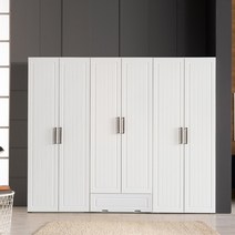 대도갤러리 키높이 레인 9자 (양복장+서랍형이불장+옷장) 3통, 화이트