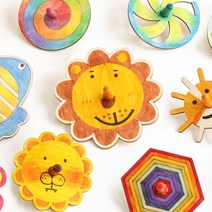 민화 나무팽이 만들기 5개묶음 (16종류) 전통놀이 우드아트 DIY 색칠하기 민속놀이 나무 팽이 전통만들기 나무만들기놀이 민속만들기 전통만들기 나무팽이만들기, 5개묶음_사자