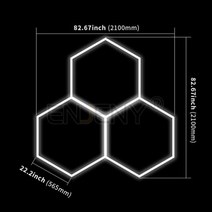 판넬외장재 써모 썸모 사이딩 패널 사용자 정의 벌집 벽 밤 빛 천장 조명 라이트 튜브 세차 워크샵 쇼 룸 홈 인테리어에 대 한라이트 바수월한 작업, 2.1Mx2.1M