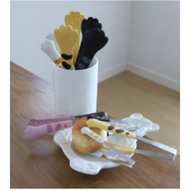 뒤집어집게 고양이 요리용 조리용 밥굽남핀셋 요리 호떡집게 빵집게걸이, 화이트 M 사이즈 18cm