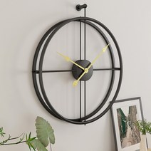 우드 인테리어 벽시계 무소음 거실의 품격 무소음 벽걸이 엔틱클래식, 올블랙 40cm