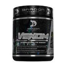 DRAGON PHARMA Venom Extreme Potency Pre-Workout 레이저 샤프 포커스 + 에너지 강렬한 성능 혈관 확장 상을위한 입증 된 성분 (40 회 제공, 화이트 드래곤