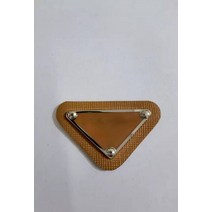 뺏지 굿즈 의류 패치 스티커 봉제 브랜드 로고 삼각형 가죽 스팽글 배지 머리핀 10 피스, 13 Chocolate