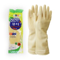하얀손 뷰티 고무장갑 (1팩 10켤레), 중 (10켤렉), 1팩, 중(M)
