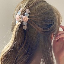키메라제이 왁스꽃 파스텔 올림머리 집게 헤어핀 4color
