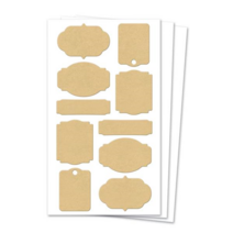 크라프트 무지 포장라벨(100개) /데코 박스마감용 테이프, 1-2.C-30 크라프트 무지혼합 5종-50장